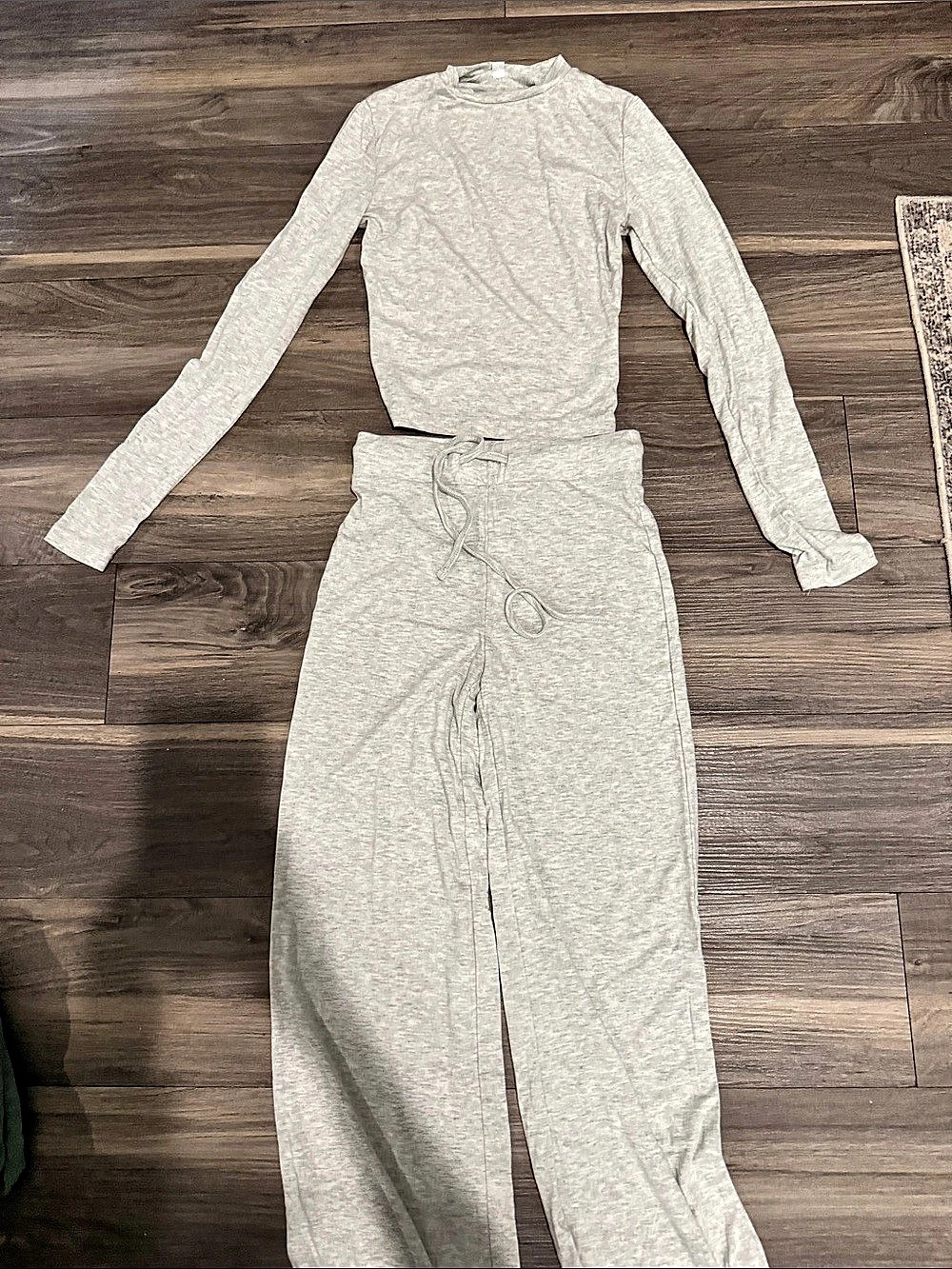 Gray Long Sleeve Jumpsuit